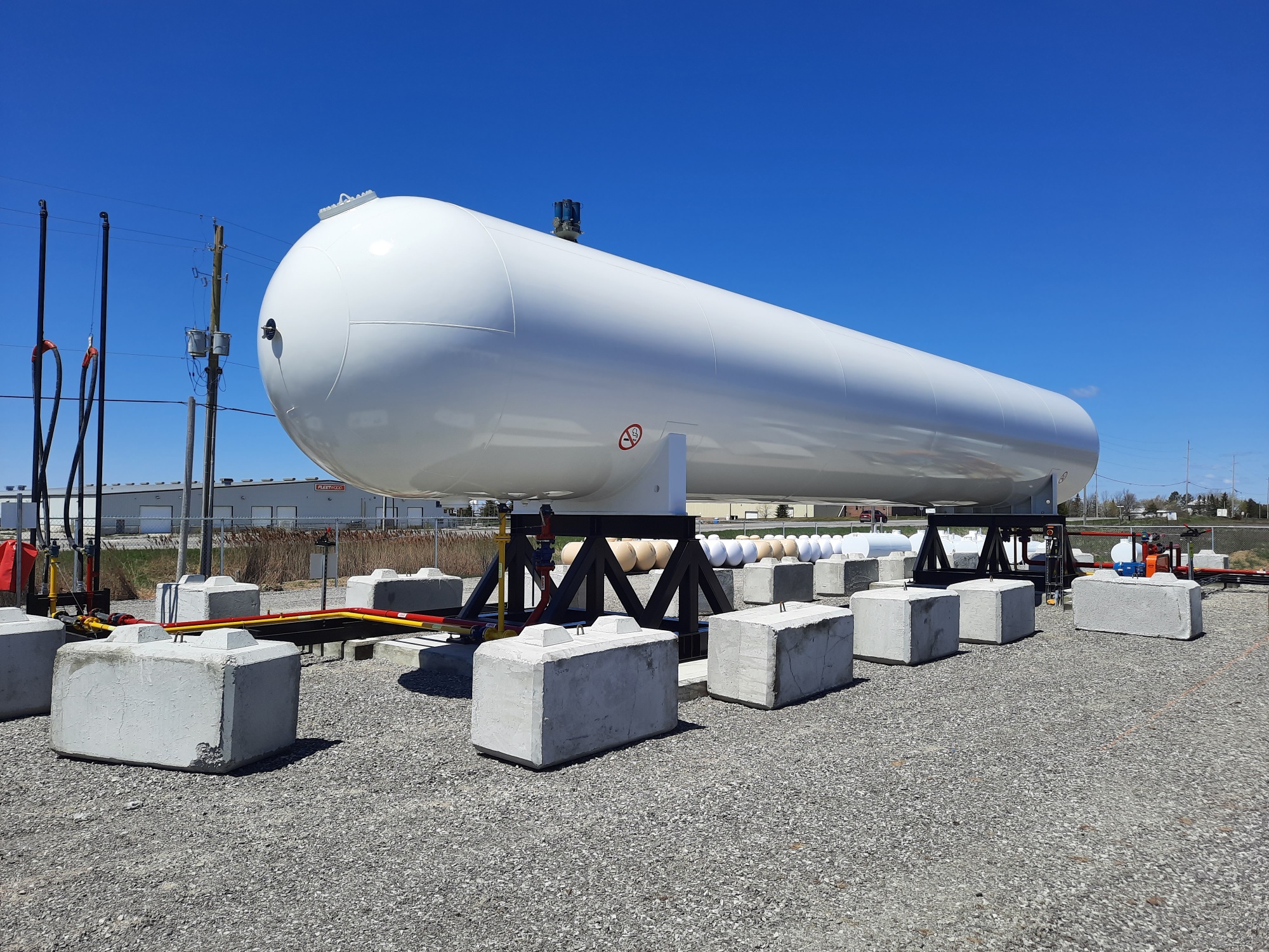 bulk propane tank inspection at a mine site